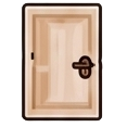 Door and skirting board installation icon