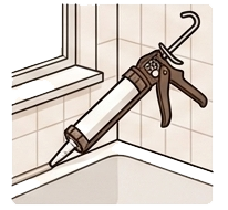 Silicone sealing and grouting